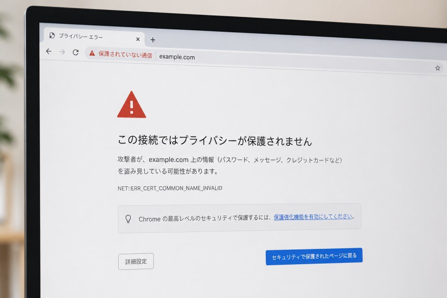「このサイトは危険」表示